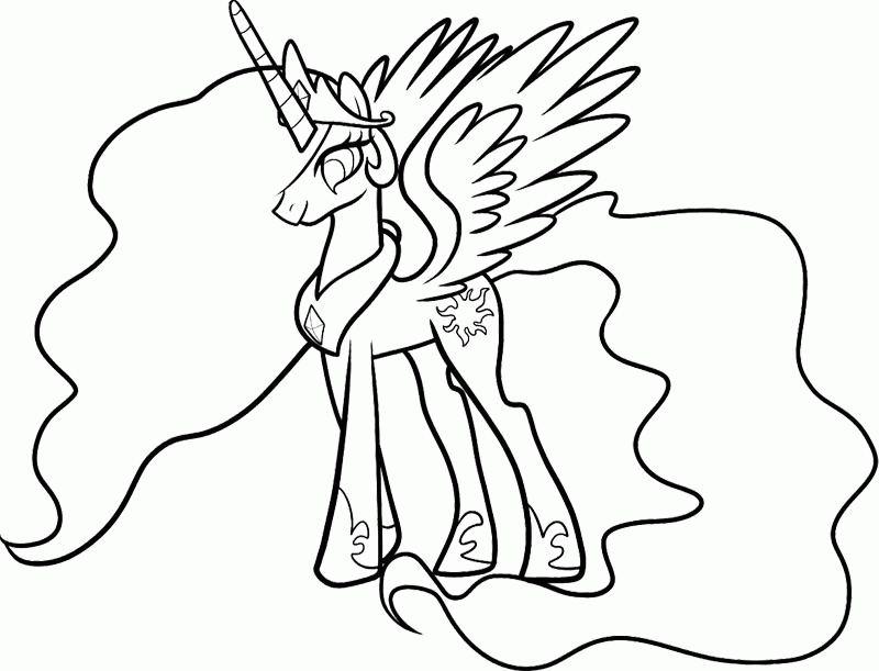 Plansa de colorat cu My Little Pony 26 35